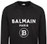 Details for BALMAIN FW21 Baju Minimalis Cetak Huruf Crewneck Hitam VH1JQ005B027-0PA
