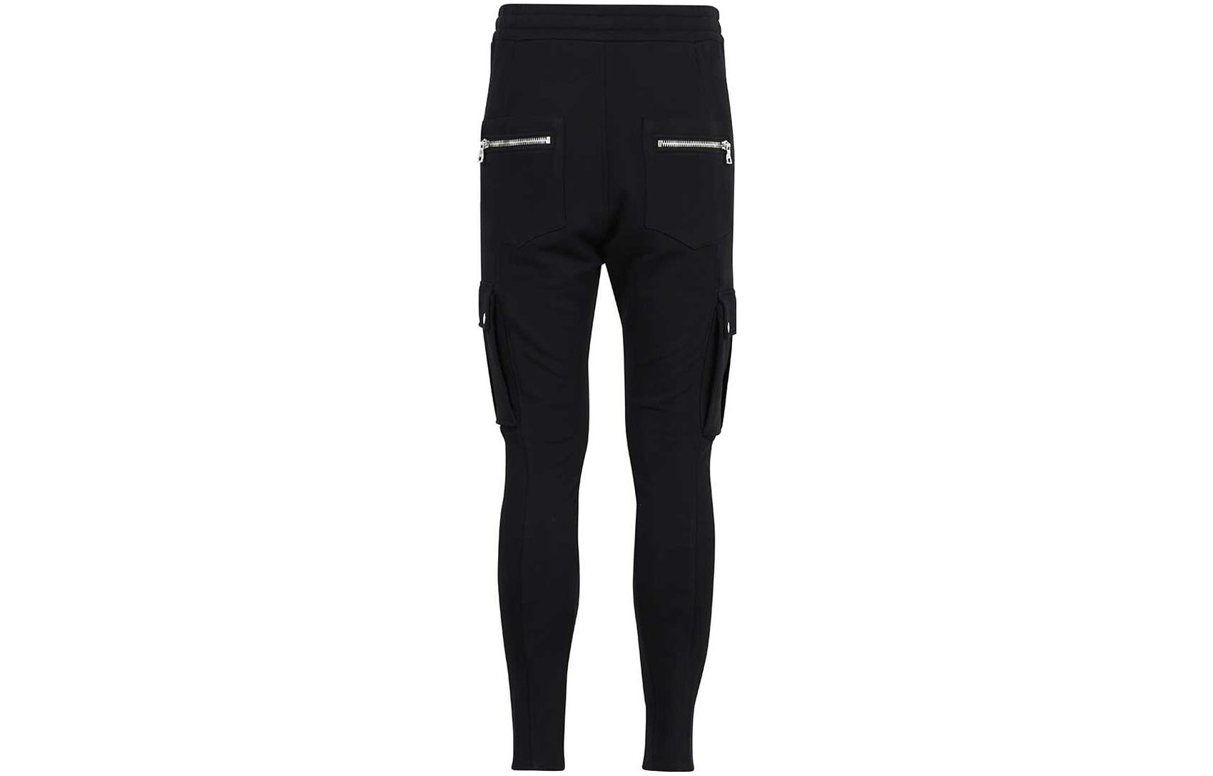 Lookbook 巴尔曼FW21修身中腰休闲工装裤黑色 WH1OB08-0B137-0PA