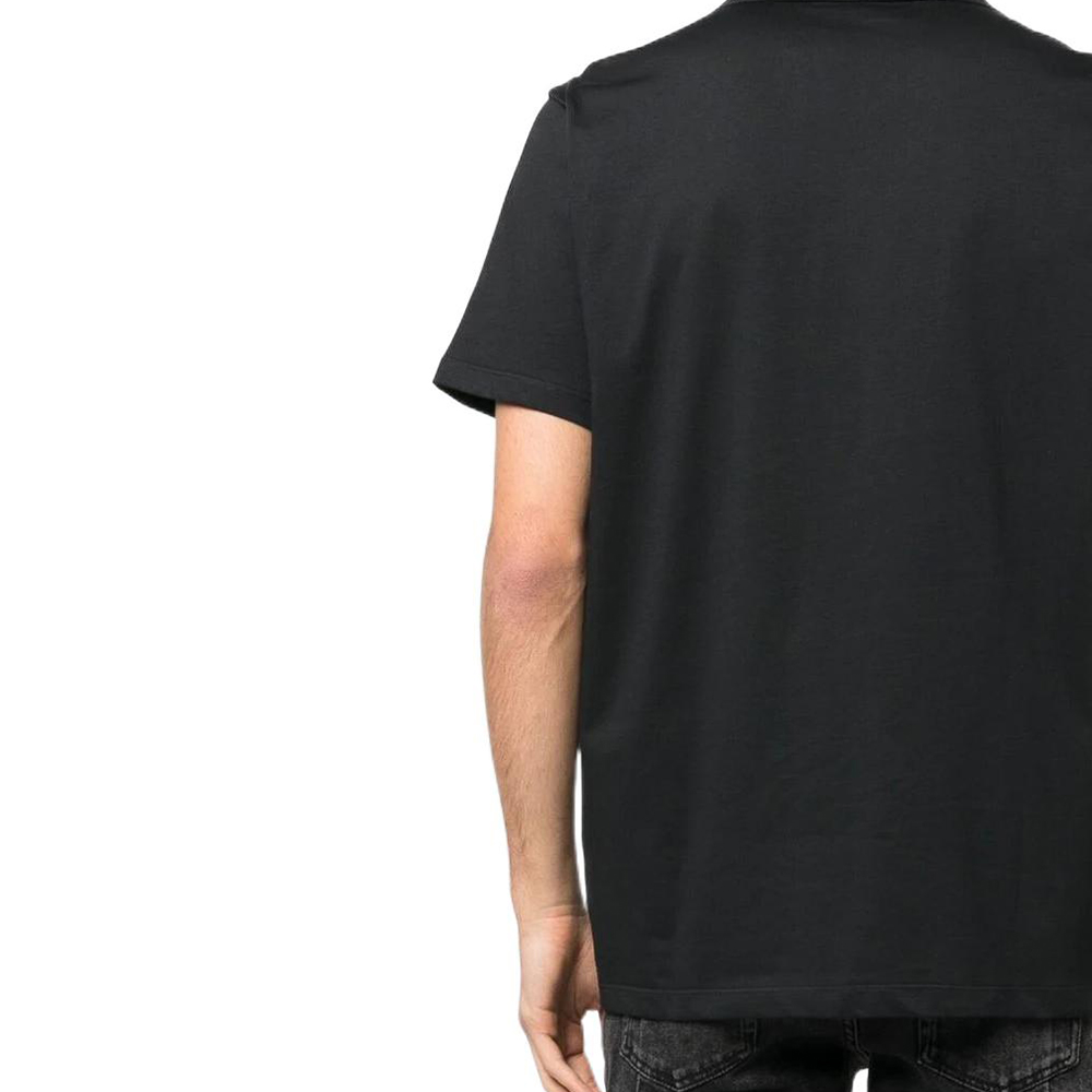 Sizing BALMAIN FW22  Black Logo Embroidered Polo Shirt. AH1GB005BB04-EAB