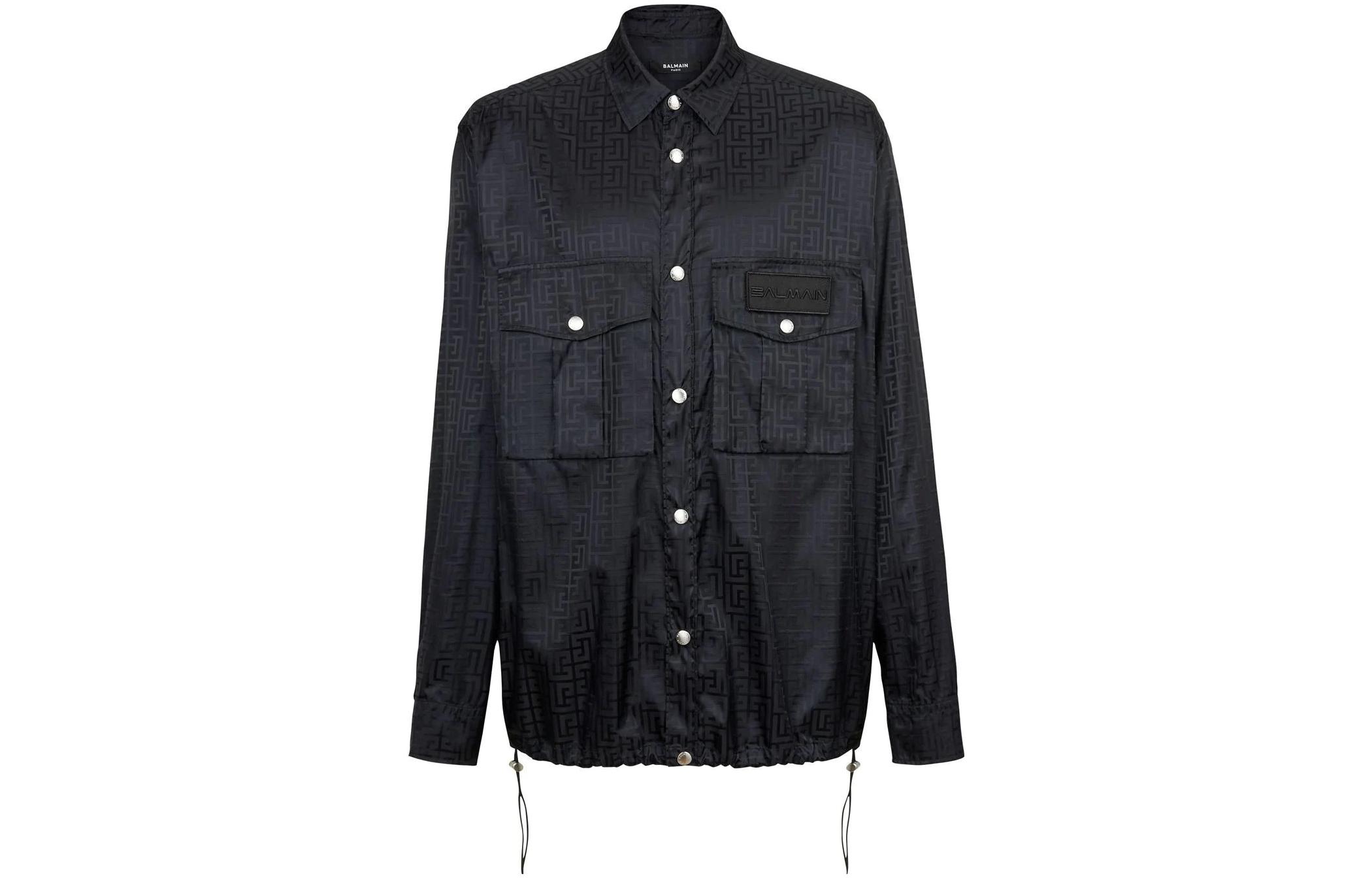 Order BALMAIN FW22  Classic Logo Long Sleeve Shirt Black YH1HD00011XB-EAP