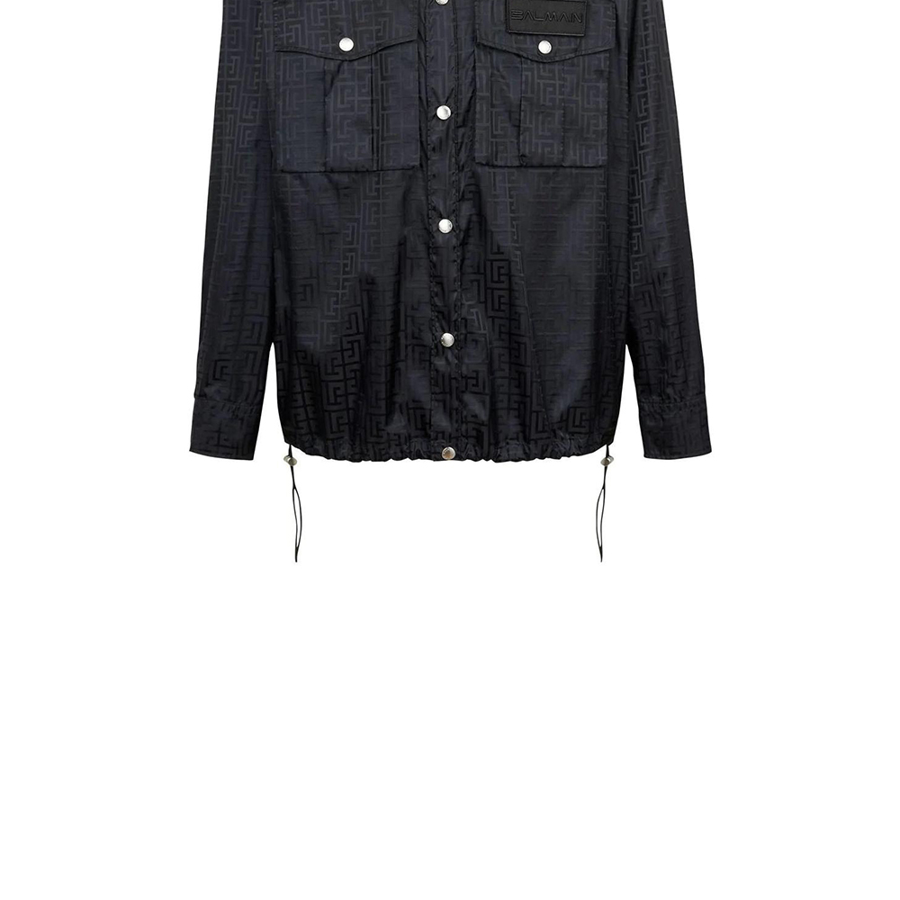 Sizing BALMAIN FW22  Classic Logo Long Sleeve Shirt Black YH1HD00011XB-EAP