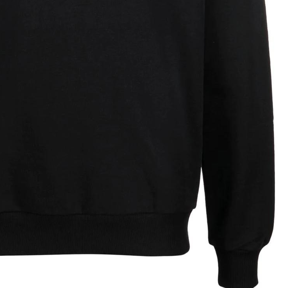 Sizing BALMAIN FW22  Letter Print Crewneck Sweatshirt Black Silver YH1JQ005BB29-EAC