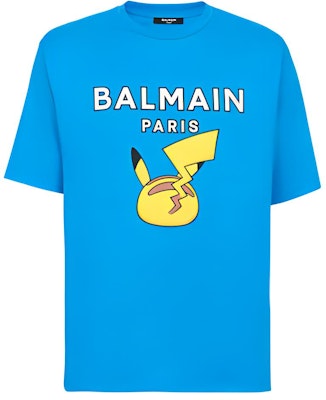巴尔曼 FW22 浅蓝色卡通字母印花宽松版型T恤 YH3EG000BB39 Buy 巴尔曼 FW22 浅蓝色卡通字母印花宽松版型T恤 YH3EG000BB39