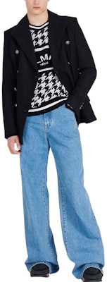 BALMAIN FW22 黑色標誌千鳥格羊毛針織毛衣 YH1KD000KC08-GAB Lookbook BALMAIN FW22 黑色標誌千鳥格羊毛針織毛衣 YH1KD000KC08-GAB