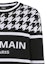 Details for BALMAIN FW22 黑色標誌千鳥格羊毛針織毛衣 YH1KD000KC08-GAB