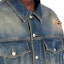 Details for BALMAIN FW22 Jaket Denim Biru Single-Breasted Distressed YH1TC147DC396FC