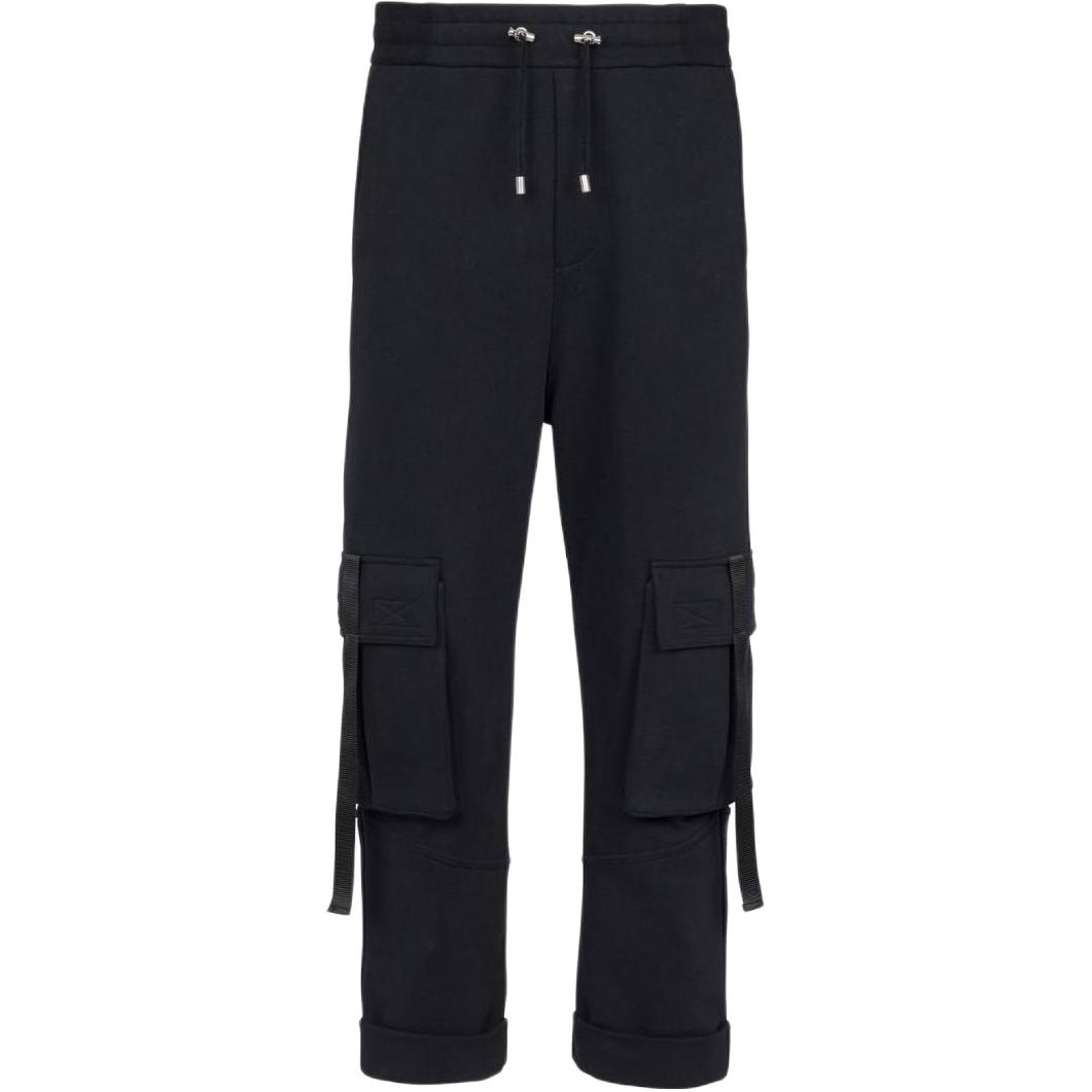 BALMAIN FW22  Solid Color Straight-Leg Cargo Pants Casual Trousers YH0OB190BB93EEC