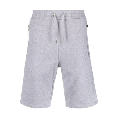 BALMAIN FW22 Solid Grey Lace-Up Casual Shorts YH1OA000BB34-9UB