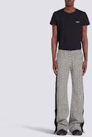 Shop Pantalones Anchos Negro Balmain FW22 Estampado Completo Casual. YH1OB151JB22GFE