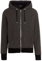 Balmain FW22 All-Over Print Zip Hoodie Gray YH0JX000JC97YBT Balmain FW22 All-Over Print Zip Hoodie Gray YH0JX000JC97YBT