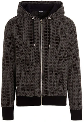 Balmain FW22 全版印花拉鏈連帽衫 灰色 YH0JX000JC97YBT Buy Balmain FW22 全版印花拉鏈連帽衫 灰色 YH0JX000JC97YBT