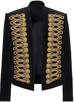 Balmain FW22 Black Button-Detail Long Sleeve Jacket YH1SC011PB25EAD Balmain FW22 Black Button-Detail Long Sleeve Jacket YH1SC011PB25EAD