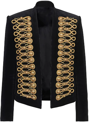 Balmain FW22 Black Button-Detail Long Sleeve Jacket YH1SC011PB25EAD Buy Balmain FW22 Black Button-Detail Long Sleeve Jacket YH1SC011PB25EAD