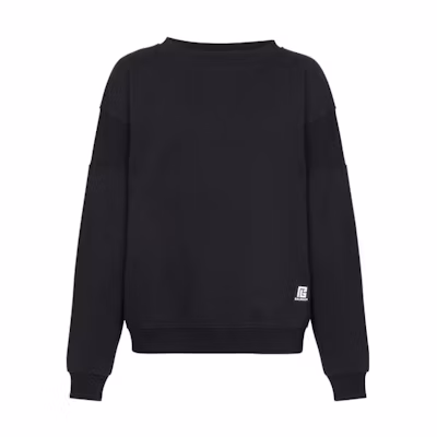 Balmain FW22 Black Cotton Crewneck Sweatshirt Mens YH1JS047BB16-EAB