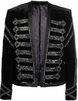 Balmain FW22 Black Embroidered V-Neck Long Sleeve Jacket WH1SC010P089EAP Balmain FW22 Black Embroidered V-Neck Long Sleeve Jacket WH1SC010P089EAP