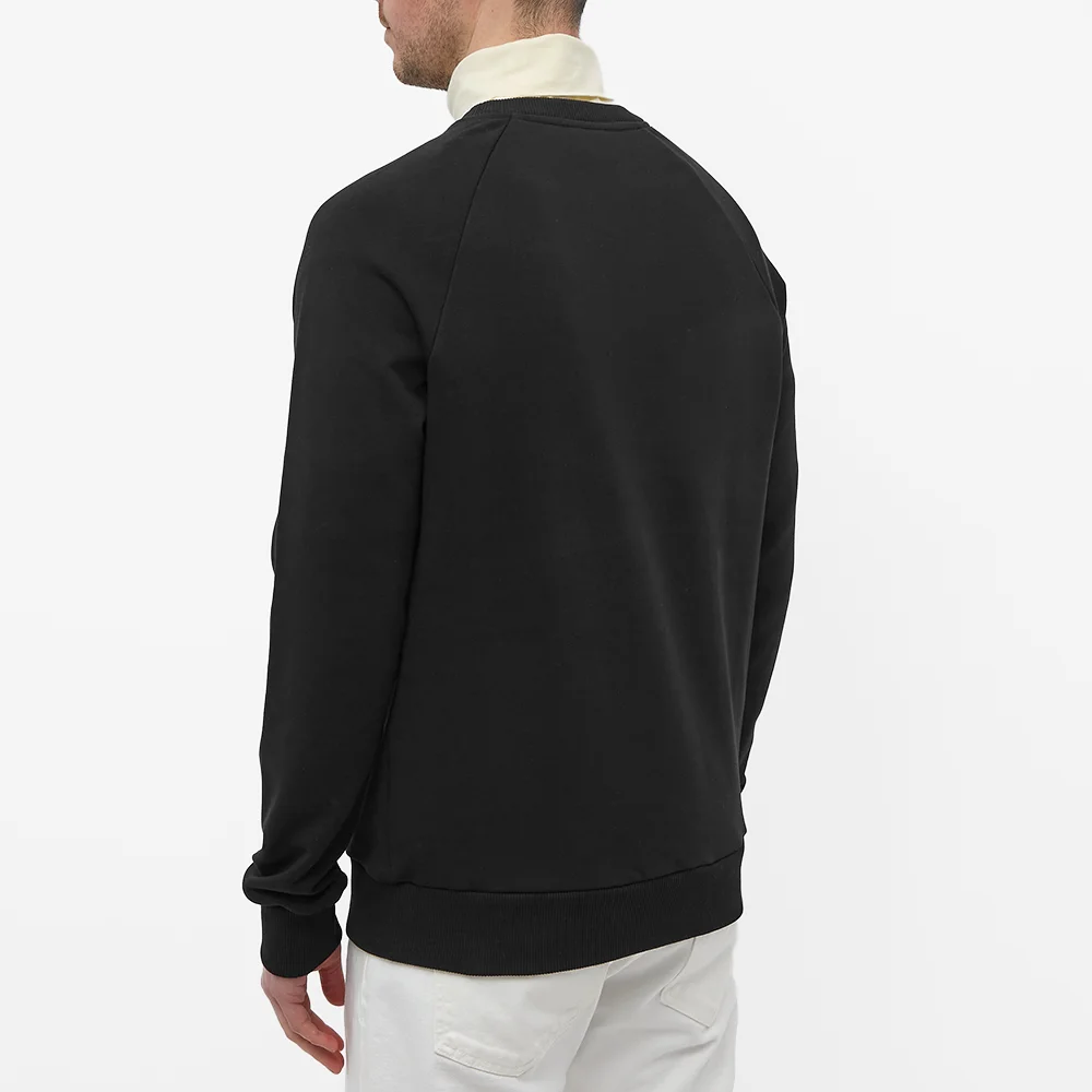 Purchase BALMAIN FW22 Black Logo Print Crewneck Pullover Sweatshirt for Men. XH0JQ005BB04-EAB