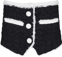 BALMAIN FW22 Contrast Button Pocket Short Skirt Black AF1LA050XC09-EAB BALMAIN FW22 Contrast Button Pocket Short Skirt Black AF1LA050XC09-EAB