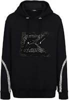 Balmain FW22 Crystal Logo Hooded Sweatshirt Black YH0JT046PB40EEF Balmain FW22 Crystal Logo Hooded Sweatshirt Black YH0JT046PB40EEF