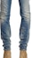 Sizing BALMAIN FW22 Jeans Slim Fit Lelaki Biru Distressed YH1MG000DC386FC