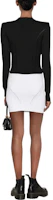 Shop BALMAIN FW22 雙排扣合身中長裙 白色 YF0LB192KB390FA