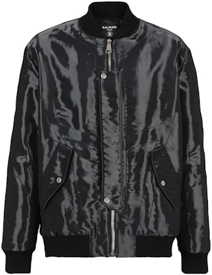 Balmain FW22 Embossed Logo Long-Sleeve Bomber Jacket Black YH0TF270XD49-0PA Buy Balmain FW22 Embossed Logo Long-Sleeve Bomber Jacket Black YH0TF270XD49-0PA