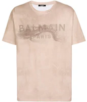 BALMAIN FW22 Gold Letter Print Short Sleeve T-Shirt Fashion Tee AH1EG010GC61-WDV BALMAIN FW22 Gold Letter Print Short Sleeve T-Shirt Fashion Tee AH1EG010GC61-WDV