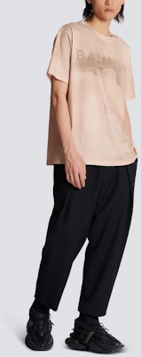 BALMAIN FW22 Gold Letter Print Short Sleeve T-Shirt Fashion Tee AH1EG010GC61-WDV Details for BALMAIN FW22 Gold Letter Print Short Sleeve T-Shirt Fashion Tee AH1EG010GC61-WDV