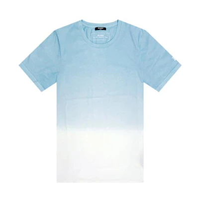 BALMAIN FW22 Gradient Print Short Sleeve T-Shirt Men’s Light Blue TH01601J039-SBK