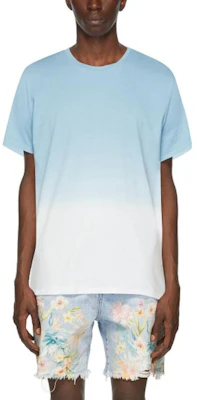 BALMAIN FW22 Gradient Print Short Sleeve T-Shirt Men’s Light Blue TH01601J039-SBK Shop BALMAIN FW22 Gradient Print Short Sleeve T-Shirt Men’s Light Blue TH01601J039-SBK
