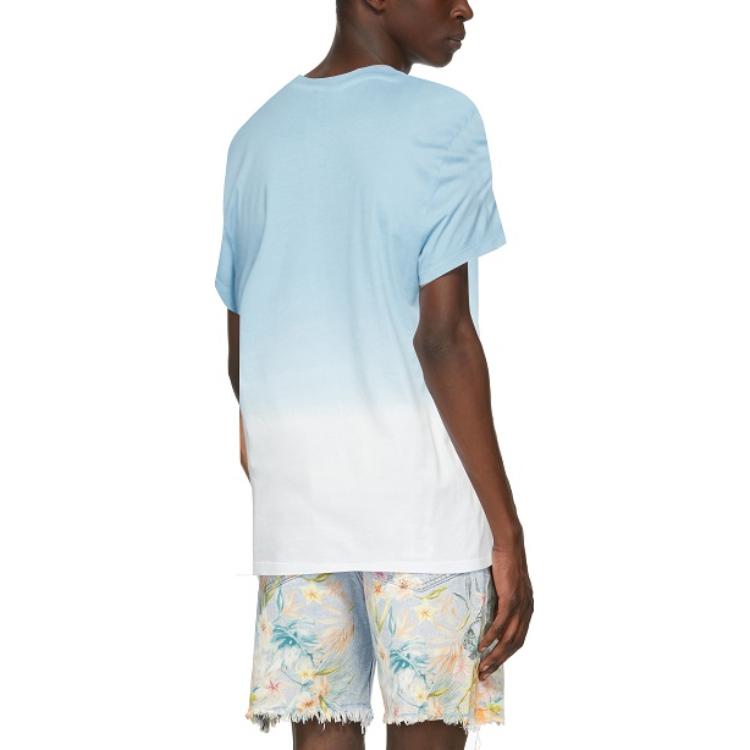 BALMAIN FW22 Gradient Print Short Sleeve T-Shirt Men’s Light Blue TH01601J039-SBK 圖 5