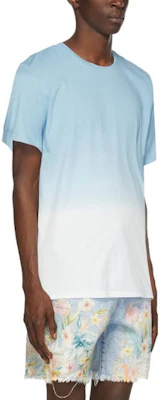 BALMAIN FW22 Gradient Print Short Sleeve T-Shirt Men’s Light Blue TH01601J039-SBK Details for BALMAIN FW22 Gradient Print Short Sleeve T-Shirt Men’s Light Blue TH01601J039-SBK