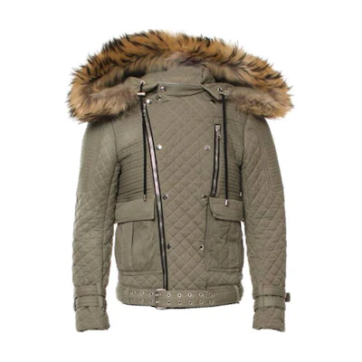 Balmain FW22 Green Zip-Up Hoodie Jacket W4HT266C631-147