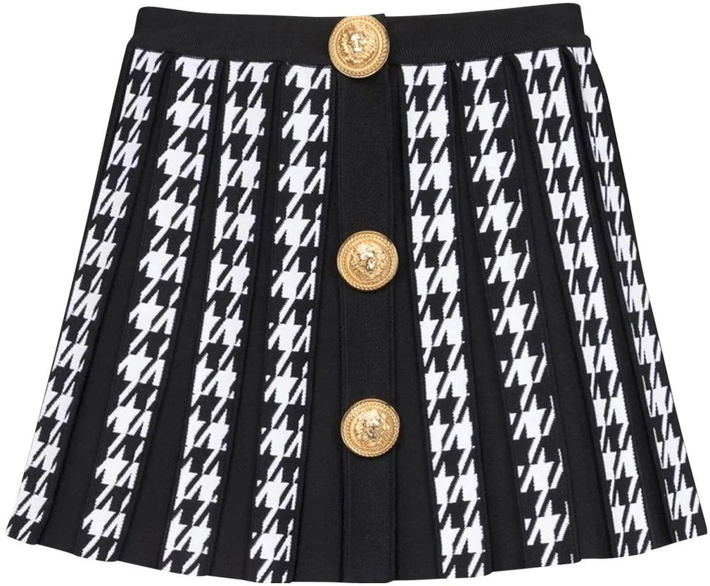 balmain-fw-22-houndstooth-pleated-mini-skirt-black-yf-1-lb-479-kc-23-eab