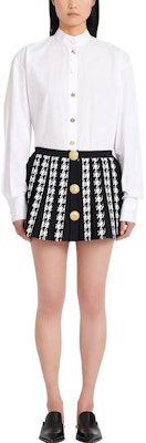 발망 FW22 하운즈투스 플리츠 미니스커트 블랙 YF1LB479KC23-EAB Lookbook 발망 FW22 하운즈투스 플리츠 미니스커트 블랙 YF1LB479KC23-EAB