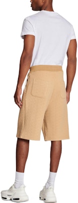 BALMAIN FW22 男士棕色標誌浮雕抽繩腰帶百慕達短褲 YH0OA049JB15-8KC Shop BALMAIN FW22 男士棕色標誌浮雕抽繩腰帶百慕達短褲 YH0OA049JB15-8KC