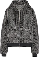 Balmain FW22 Logo Pattern Drawstring Hoodie Jacket Black YH1TH250XC71-GFE Balmain FW22 Logo Pattern Drawstring Hoodie Jacket Black YH1TH250XC71-GFE