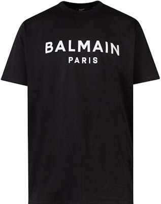 巴尔曼FW22标志印花黑色圆领T恤 时尚短袖 YH1EG000BB73EAB Buy 巴尔曼FW22标志印花黑色圆领T恤 时尚短袖 YH1EG000BB73EAB