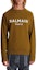 Lookbook BALMAIN FW22 棕色Logo印花圓領運動衫 時尚。 AH1JQ005BB65-UEG