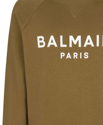 BALMAIN FW22 棕色Logo印花圓領運動衫 時尚。 AH1JQ005BB65-UEG Sizing BALMAIN FW22 棕色Logo印花圓領運動衫 時尚。 AH1JQ005BB65-UEG