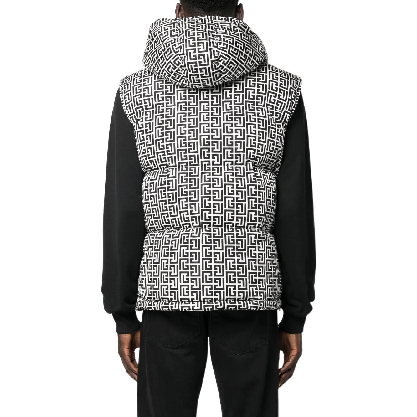 Purchase 발망 FW22 로고 퍼퍼 베스트 블랙 의류. YH2TO095-XB50-EAB