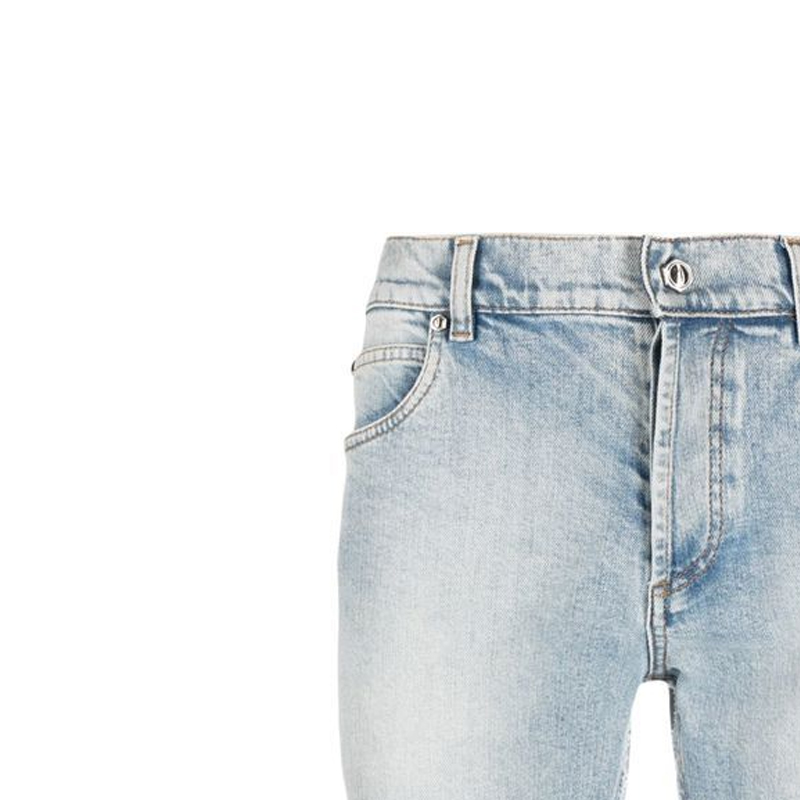 Details for 巴尔曼 FW22 男士蓝色中腰修身直筒休闲牛仔裤 YH0MG000DC57-6FC