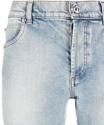 巴尔曼 FW22 男士蓝色中腰修身直筒休闲牛仔裤 YH0MG000DC57-6FC Details for 巴尔曼 FW22 男士蓝色中腰修身直筒休闲牛仔裤 YH0MG000DC57-6FC