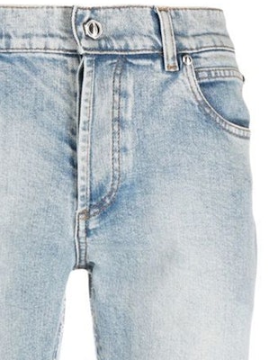 巴尔曼 FW22 男士蓝色中腰修身直筒休闲牛仔裤 YH0MG000DC57-6FC Sizing 巴尔曼 FW22 男士蓝色中腰修身直筒休闲牛仔裤 YH0MG000DC57-6FC