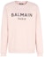 Buy BALMAIN FW22 Pink Pullover Sweatshirt with Letter Logo Print YH1JQ005BB65-OFA