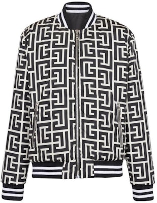 발망 FW22 퀼팅 솔리드 컬러 블랙 남성 봄버 재킷. YH1TF220XB33-GFE Lookbook 발망 FW22 퀼팅 솔리드 컬러 블랙 남성 봄버 재킷. YH1TF220XB33-GFE