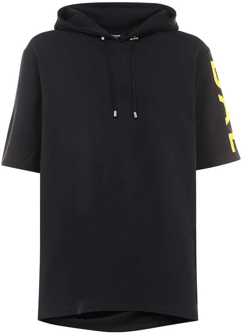 balmain-fw-22-solid-color-hooded-drawstring-short-sleeve-sweatshirt-black-mens-yh-2-jl-000-bb-15-eft