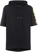 Balmain FW22 Solid Color Hooded Drawstring Short-Sleeve Sweatshirt Black Mens YH2JL000BB15EFT Balmain FW22 Solid Color Hooded Drawstring Short-Sleeve Sweatshirt Black Mens YH2JL000BB15EFT