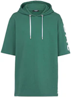 Balmain FW22 Solid Color Letter Logo Print Short Sleeve Hoodie Green YH1JL000BB15UBB Balmain FW22 Solid Color Letter Logo Print Short Sleeve Hoodie Green YH1JL000BB15UBB