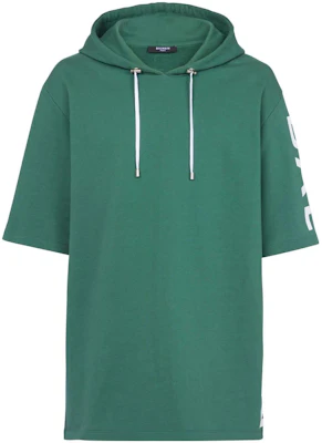 Balmain FW22 純色字母Logo印花短袖連帽上衣 綠色 YH1JL000BB15UBB Buy Balmain FW22 純色字母Logo印花短袖連帽上衣 綠色 YH1JL000BB15UBB