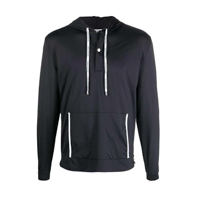 Balmain FW22 Solid Color Pullover Hoodie Black BWMHS0710